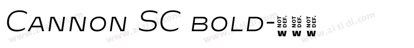 Cannon SC bold字体转换